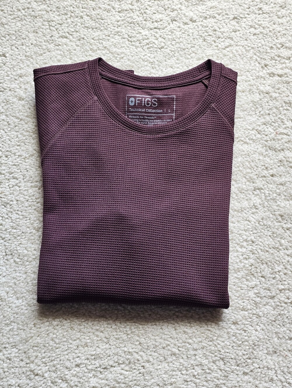 FIGS ESPRESSO WAFFLE WEAVE UNDERSCRUB - Picture 3 of 4